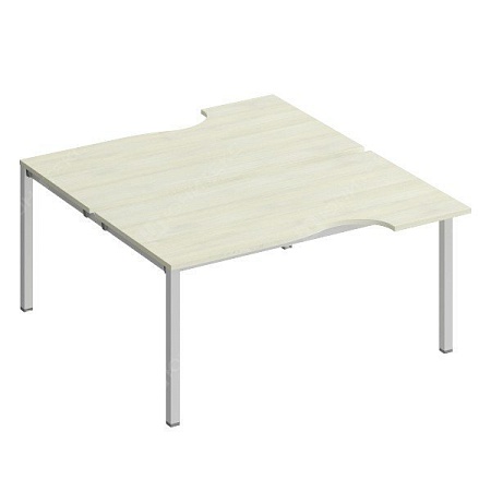 Рабочая станция со столами эргономичными на металлокаркасе КФ (2х160) К.1150