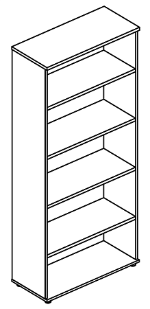 Стеллаж высокий (топ ДСП)  МР 9475