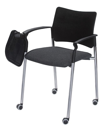 Кресло со столик ч.опоры Pinko plastic 4legs black Kiton 08 Arms+WT