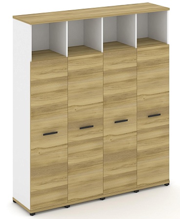 Шкаф четыре узкие секции, 5 ниш (4 фасада ЛДСП, 4 ниши) CN.STU-546 B/W