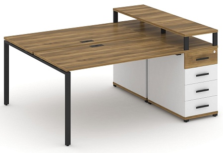 Рабочая станция с одной опорной тумбой CN.DRS-411 B/W