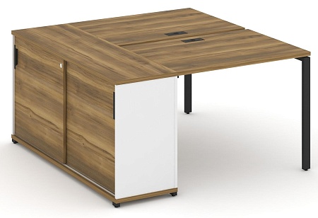 Рабочая станция с опорным шкафом купе CN.DRS-233 B/W