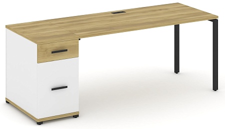 Стол рабочий с одной опорной тумбой CN.SP-408 B/W
