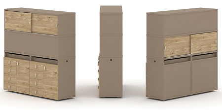 Набор №6. Тумба двойная + высокая надставка ES.NB.2V-6