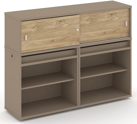 Набор №2. Тумба двойная + низкая надставка ES.NB.2N-2