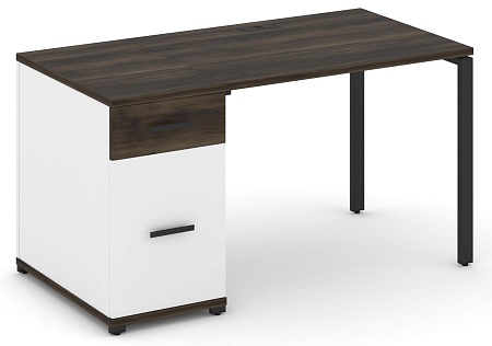 Стол рабочий с одной опорной тумбой CN.SP-405 B/W