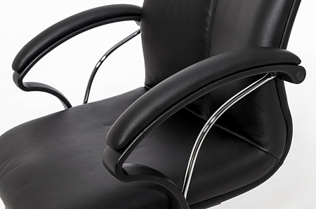 MAXUS/A Кресло кожа/кожзам ЧЕРНЫЙ ML99AL (Bl)/ MAS211 H/L