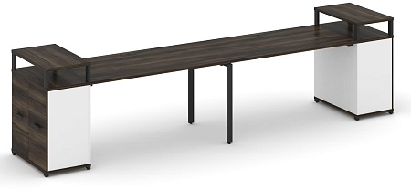 Рабочая станция с опорными распашными шкафами с верхними горизонтами CN.ORS-223 B/W