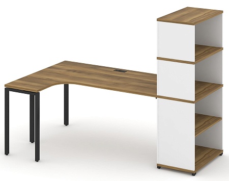 Стол эргономичный с опорным стеллажом с надставкой высокой левый CN.SA-208(L)