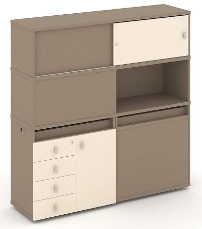 Набор №30. Тумба двойная + высокая надставка ES.NB.2V-30