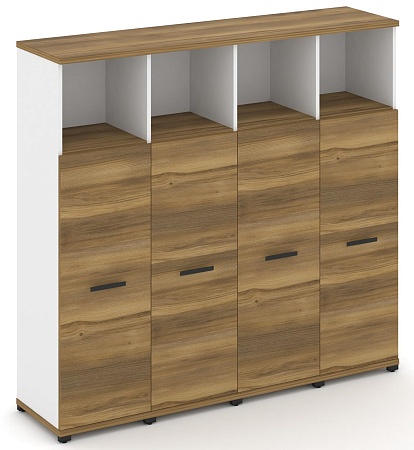 Шкаф четыре узкие секции, 4 ниши (4 фасада ЛДСП, 3 ниши) CN.STU-443 B/W