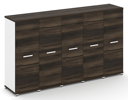 Шкаф пять узких секций, 3 ниши (5 фасадов ЛДСП, 3 ниши) CN.STU-356 B/W