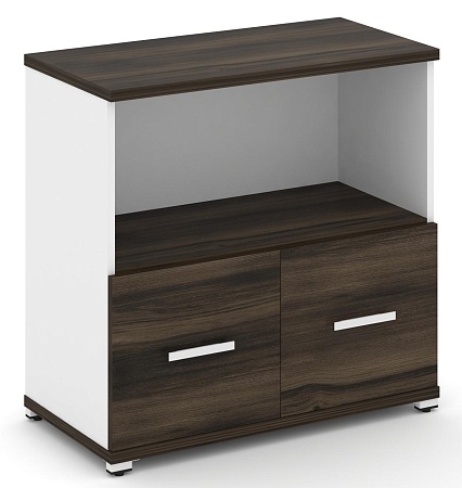 Шкаф две широкие секции, 2 ниши (2 фасада ЛДСП, 1 ниша) CN.STS-211 B/W