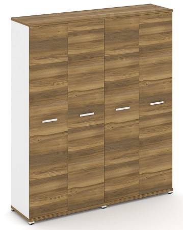 Шкаф две широкие секции, 5 ниш (4 фасада ЛДСП, 5 ниш) CN.STS-528 B/W