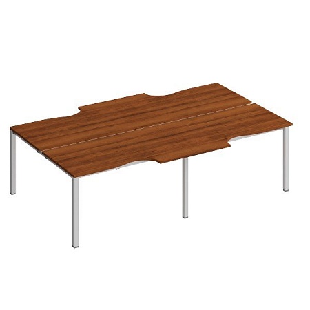 Рабочая станция со столами эргономичными на металлокаркасе КФ (4х140) К.1149-2