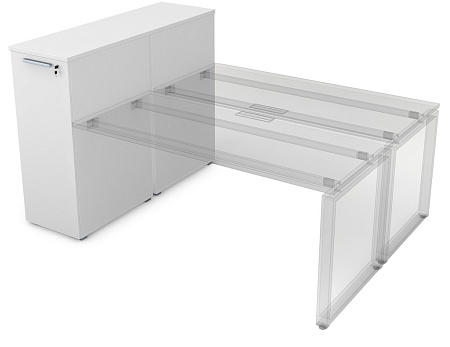 Тумба с выкатной секцией и общим топом 9ТП.012.4