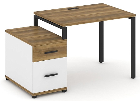 Стол письменный с одной опорной тумбой CN.SP-305 B/W