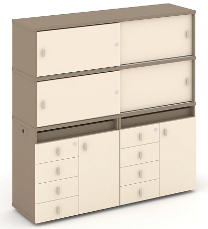 Набор №5. Тумба двойная + высокая надставка ES.NB.2V-5