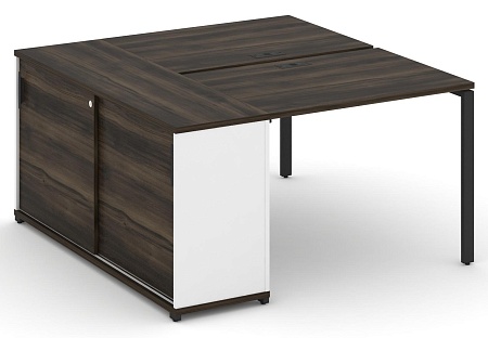 Рабочая станция с опорным шкафом купе CN.DRS-233 B/W