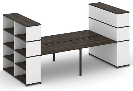 Рабочая станция с опорными стеллажами с надставкой высокой CN.DRS-258