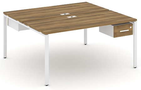 Рабочая станция двух сторонняя с подвесными тумбами на 2 места CN.DRS-112 B/W