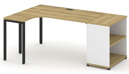 Стол эргономичный с опорным стеллажом левый CN.SA-201(L)