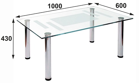 Журнальный столик Робер 10М (Хром)