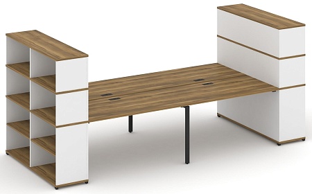 Рабочая станция с опорными стеллажами с надставкой высокой CN.DRS-259