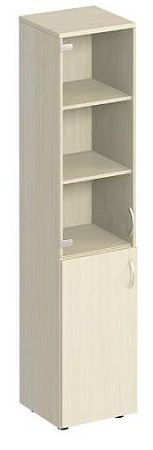 Шкаф для документов узкий со стеклом К 381