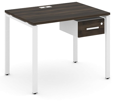 Стол рабочий с подвеснй тумбой с одним ящиком CN.SP-109 B/W