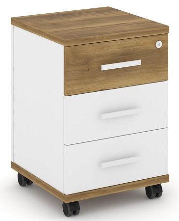 Тумба мобильная 3 ящика. CN.TUM-003 B/W