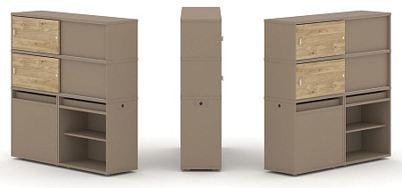 Набор №23. Тумба двойная + высокая надставка ES.NB.2V-23