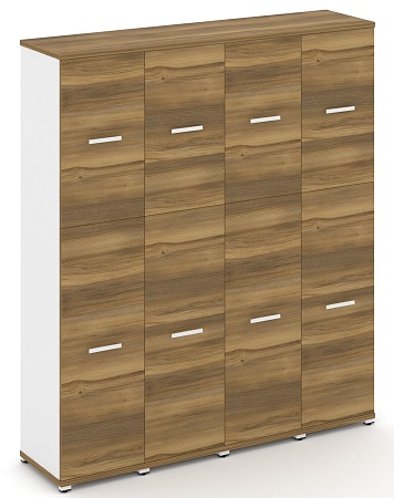 Шкаф четыре узкие секции, 5 ниш (4 фасада ЛДСП, 3 ниши + 4 фасада ЛДСП, 2 ниши) CN.STU-545 B/W