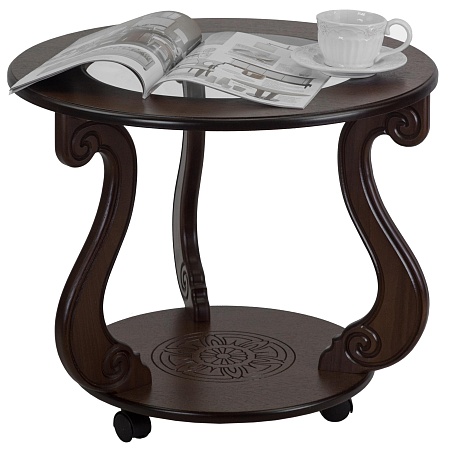 Журнальный столик на колесах Грация С (Темно-корич...
