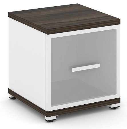 Шкаф четыре узкие секции, 1 ниша (Один фасад стекло белое матовое в раме, накладной на 1 нишу) CN.STU-113 RM B/W