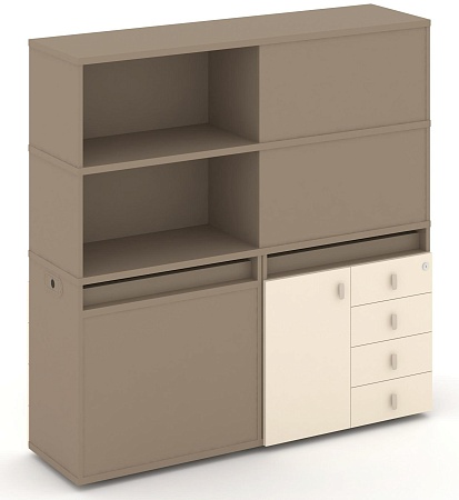 Набор №19. Тумба двойная + высокая надставка ES.NB.2V-19