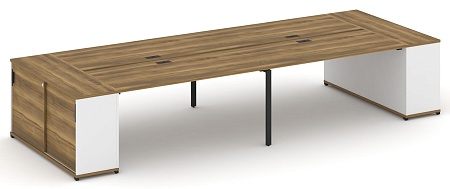 Рабочая станция с опорными шкафами купе CN.DRS-280 B/W