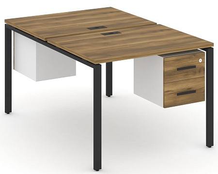 Рабочая станция двух сторонняя с подвесными тумбами на 2 места CN.DRS-113 B/W