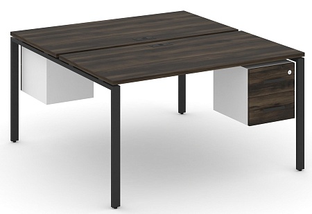 Рабочая станция двух сторонняя с подвесными тумбами на 2 места CN.DRS-115 B/W