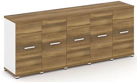 Шкаф пять узких секций, 2 ниши (5 фасадов ЛДСП в раме, 2 ниши) CN.STU-253 B/W