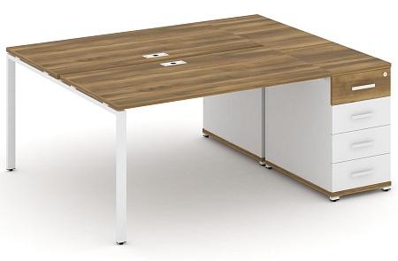 Рабочая станция с одной опорной тумбой CN.DRS-403 B/W