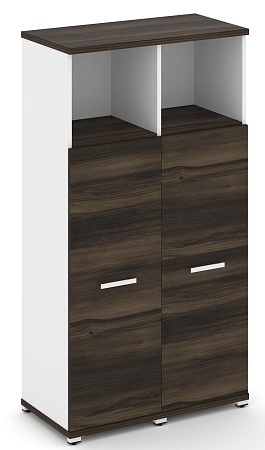 Шкаф две узкие секции, 4 ниши (Два фасада ЛДСП накладных на 3 ниши ) CN.STU-423 B/W