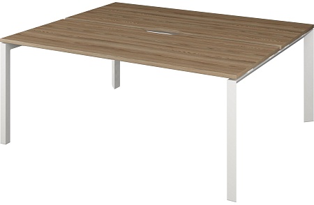 Бенч двойной на 2 рабочих места на металлокаркасе НТМП.П.Б2-180