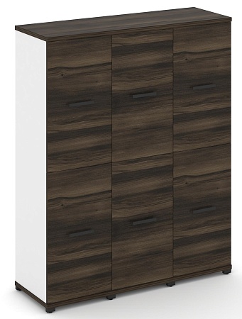 Шкаф три узкие секции, 4 ниши (3 фасада ЛДСП, 2 ниши + 3 фасада ЛДСП, 2 ниши) CN.STU-432 B/W