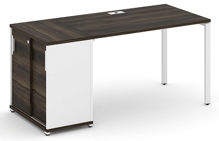 Стол рабочий с опорным шкафом купе CN.SP-234 B/W