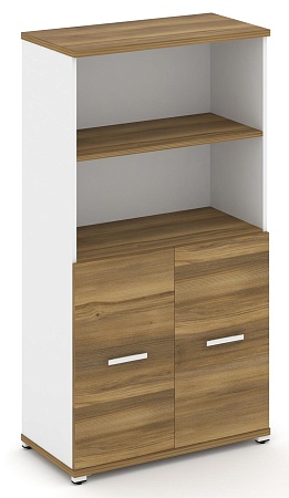 Шкаф две широкие секции, 4 ниши (2 фасада ЛДСП,  2 ниши) CN.STS-411 B/W