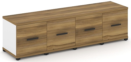 Шкаф пять узких секций, 1 ниша (4 фасада ЛДСП, 1 ниша) CN.STU-143 B/W