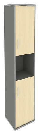 Шкаф высокий узкий правый (2 низкие двери ЛДСП) А.СУ-1.5 (R)