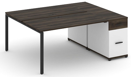 Рабочая станция с одной опорной тумбой CN.DRS-407 B/W