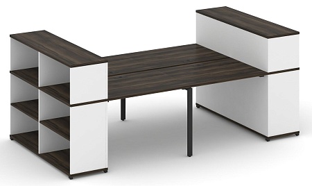 Рабочая станция с опорными стеллажами с надставкой низкой CN.DRS-253